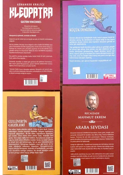 Araba Sevdası-Günahkar Kraliçe Kleopatra-Küçük Deniz Kızı-Gulliver'in Gezileri fiyatları