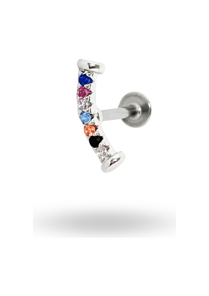 Cerrahi Çelik Renkli Taşlı Piercing