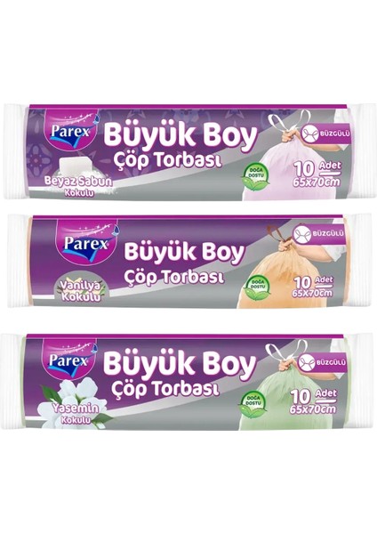 Büyük Boy Büzgülü Kokulu 9 Adet Çöp Torbası Paketi fiyatları