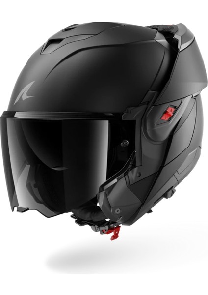 Oxo Dark Shadow Mat Çene Açılır Kask