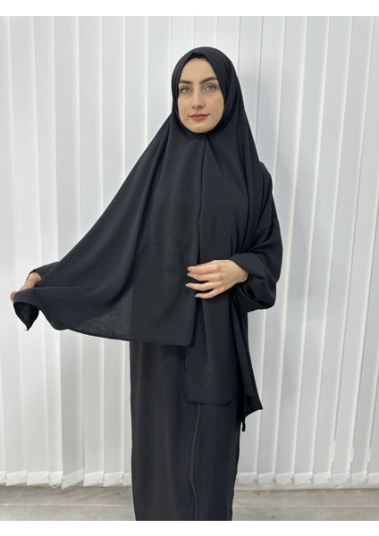 Şallı Namaz Elbisesi ,hijap, Tek Parca ( Hac ve Umre Için Uygunudur) Siyah Renk indirimleri