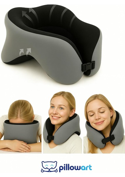 Ortopedik Seyahat Yastığı Visco Boyun Destekli Seyahat Yastığı