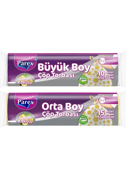 Büzgülü 6 Adet Çöp Torbası Limon Kokulu Büyük ve Orta Boy fiyatları