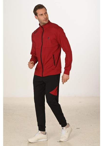 Şardonlu Dalgıç Erkek Eşofman Takımı Kırmızı 5255-K