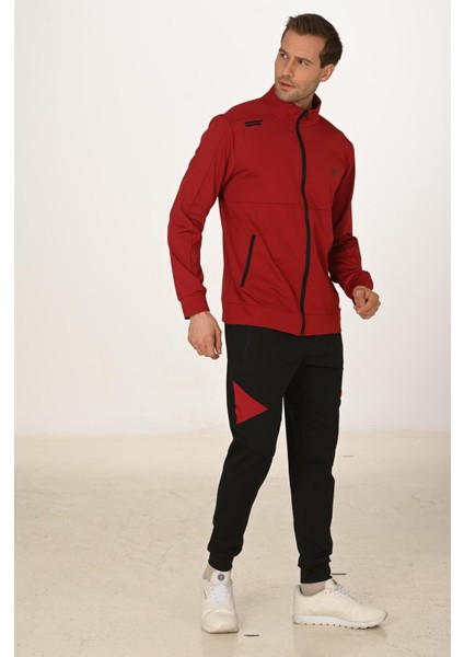 Şardonlu Dalgıç Erkek Eşofman Takımı Kırmızı 5255-K