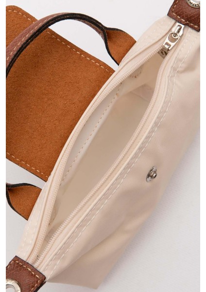 Krem Mini Boy Deri Kapak Detaylı El Çantası modelleri