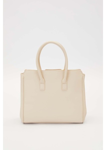 Krem Deri Aksesuar Detaylı El Çantası fırsatları