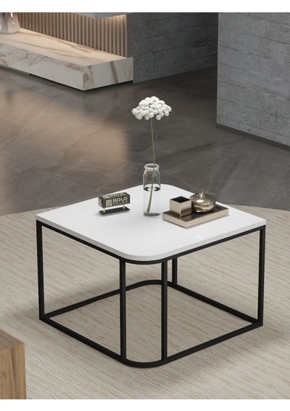 Orta Sehpa Ve Zigon Sehpa V Lüx 5'Li Set Beyaz modelleri