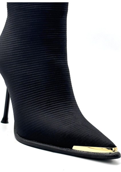 Bloom Ince Topuklu Sivri Burun Kadın Bot Siyah fırsatları