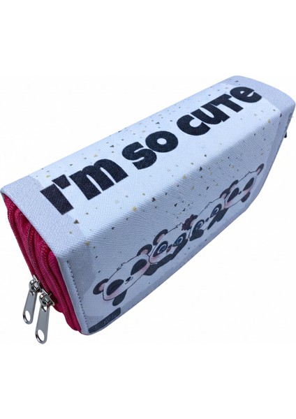 Üç Gözlü Lastikli Kalemlik Panda Beyaz fiyatları