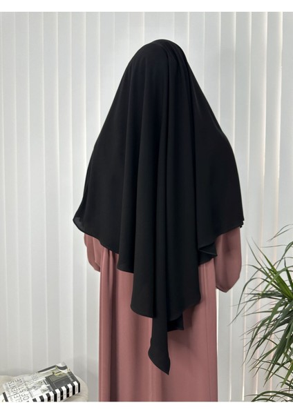 Tek Kat Medine Ipegi Pratik Bağlamalı Üçgen Sufle Eşarp Siyah ,hijab ( Hac ve Umre Için Uygundur) fırsatları