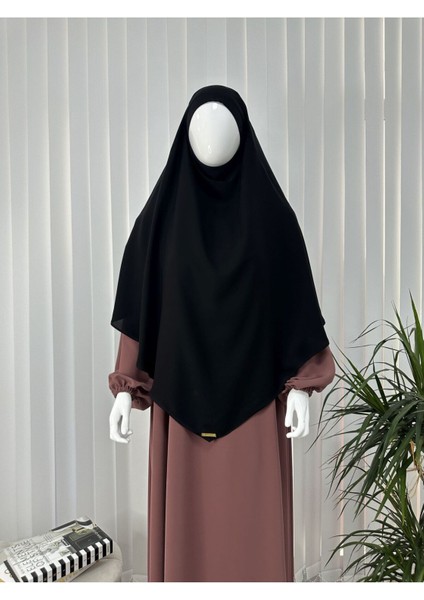 Tek Kat Medine Ipegi Pratik Bağlamalı Üçgen Sufle Eşarp Siyah ,hijab ( Hac ve Umre Için Uygundur) indirimleri