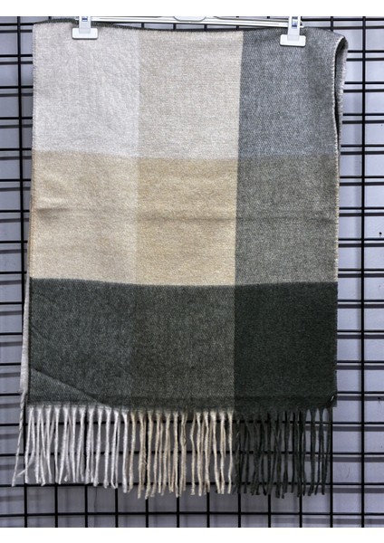 Unisex Puffy Ekoseli Şal Atkı 45X220 cm fiyatları