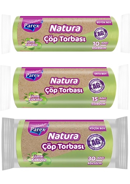 Natura Çöp Torbası Küçük Orta Büyük Boy 9'lu Paket fiyatları