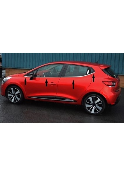 Renault Clio 4 Hb Krom Cam Çıtası 8 Parça 2012 ve Üzeri modelleri