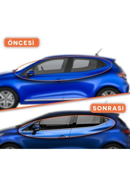 Renault Clio 4 Hb Krom Cam Çıtası 8 Parça 2012 ve Üzeri