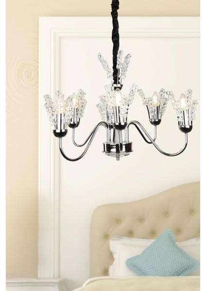 Leroy 6.lı Avize Krom Kaplama