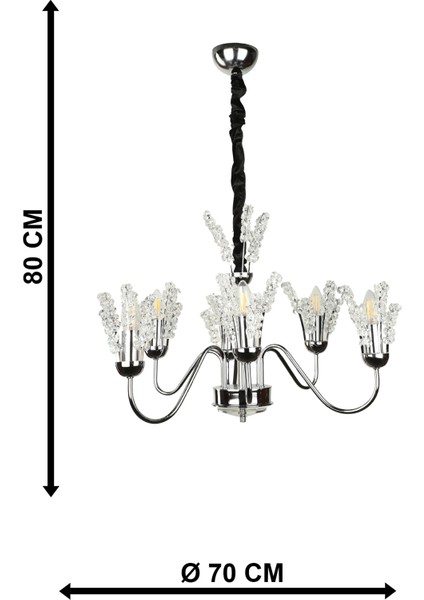 Leroy 6.lı Avize Krom Kaplama indirimleri