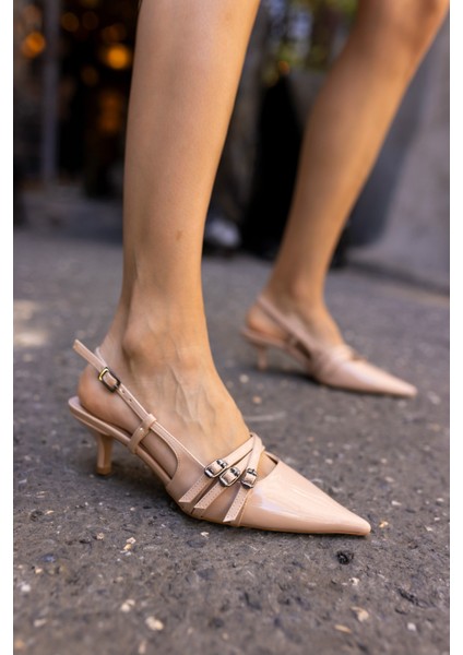 Josh Kadin Bej Rugan 3 Tokali Alçak Topuklu Ayakkabi