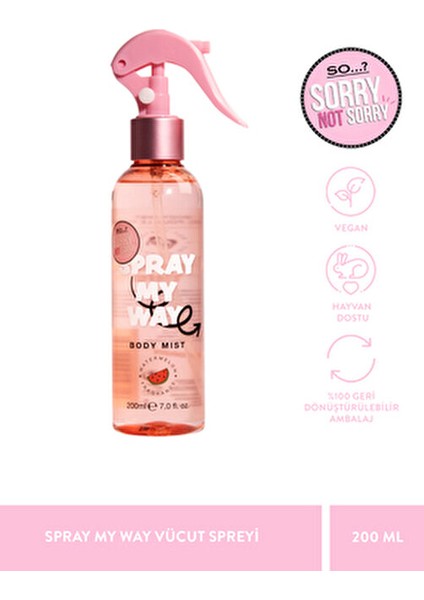 So SNS Vücut Spreyi Su Kabuğu ve Kırmızı Meyve Aroması 200ml Vegan Formül modelleri