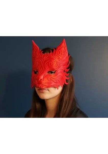 Kedi Maske – Dekoratif 3D Baskı Kedi Yüz Maskesi | Cosplay, Kostüm ve Ev Dekoru Aksesuarı