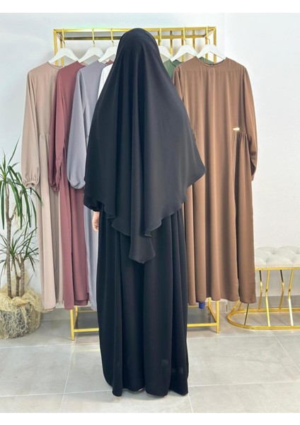 Sufle Esarplı Elbise Takım ,yandan Robalı .hac ve Umre Için Uygundur Siyah Renk fırsatları