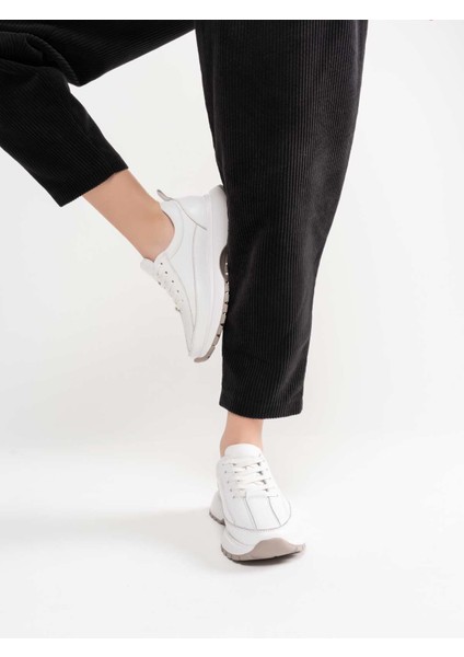 Galce Kadın Dolgu Sneaker Spor Ayakkabı Beyaz