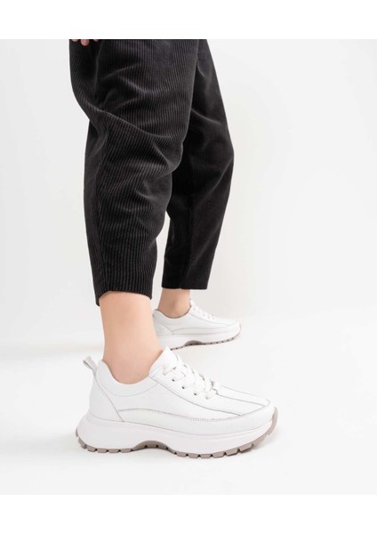 Galce Kadın Dolgu Sneaker Spor Ayakkabı Beyaz modelleri