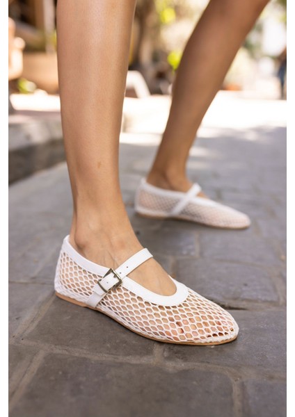 Alaya Kadın Kahverengi File Detay Babet