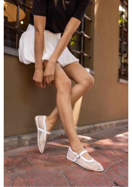 Alaya Kadın Kahverengi File Detay Babet