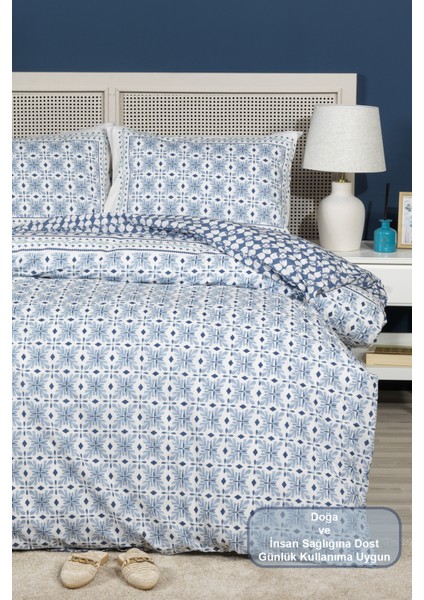 Amanda Nevresim Takımı King Size Lastikli Çarşaf (240X220 Cm) Mavi fiyatları