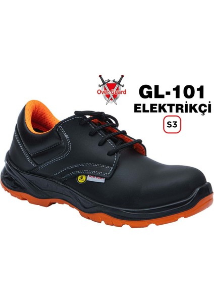 Overguard Iş Ayakkabısı Kompozit Burunlu Cilt Deri - GL-101 S3 Elektrikçi - 36