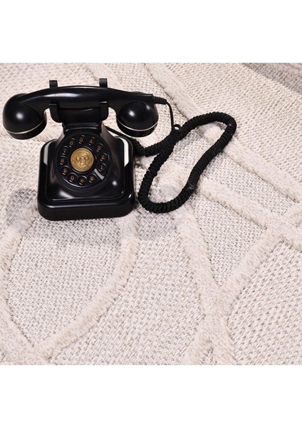 Fox Iskandinav Krem Kabartmalı Modern Dokuma Halı - FC02K indirimleri