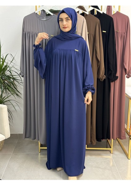 Şallı ve Üsten Robalı,kemerli Elbise Takım .hijap ,abaya (Hac ve Umre Için Uygundur) Indigo indirimleri