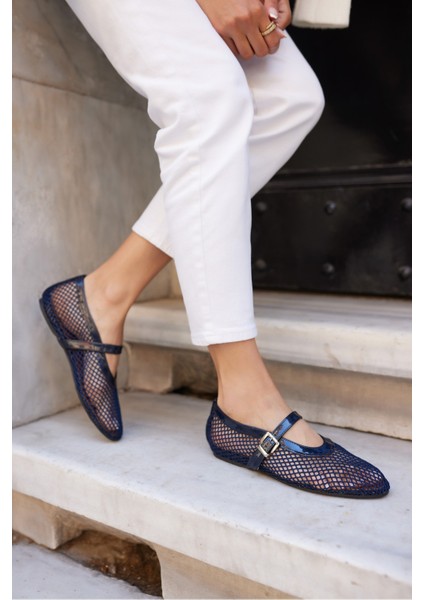 Alaya Kadın Kahverengi File Detay Babet