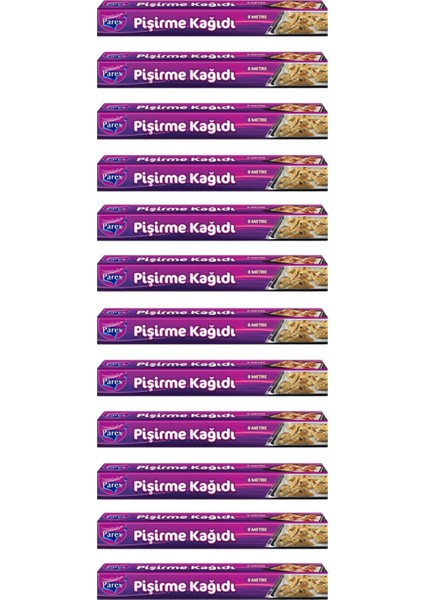 Pişirme Kağidi 8 mt Onikili Paket