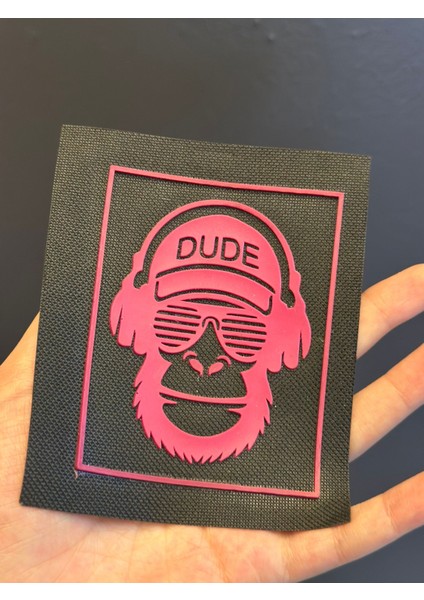 Kabartma Silikon Baskılı Maymun Arma Dikiş Aksesuarı 11X10 cm modelleri