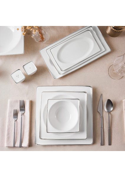 Crystal Ixir Platin 56 Parça 12 Kişilik Yemek Takımı fiyatları