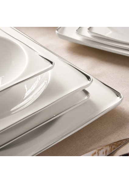 Crystal Ixir Platin 56 Parça 12 Kişilik Yemek Takımı fırsatları