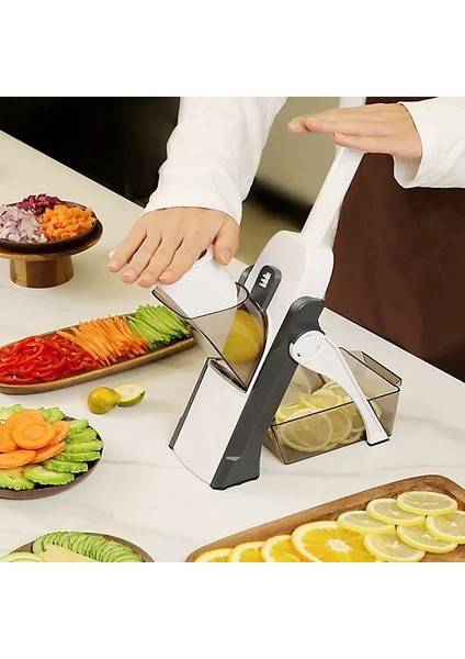 Çok Amaçlı Basmalı Sebze Dilimleyici Doğrayıcı Mandolin Brava Spring Slicer Kitchenmate (4989) indirimleri