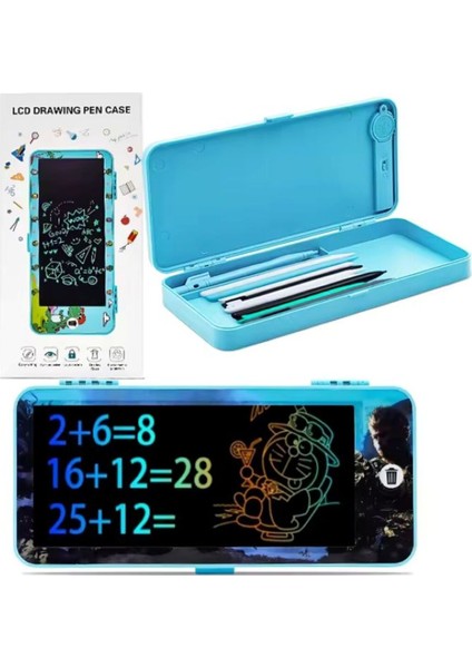 LCD Çizim Tableti Kalem Kutusu Elektronik Yazı ve Çizim Tahtası (Çocuklar Için, 7 Inç - 18 Cm)