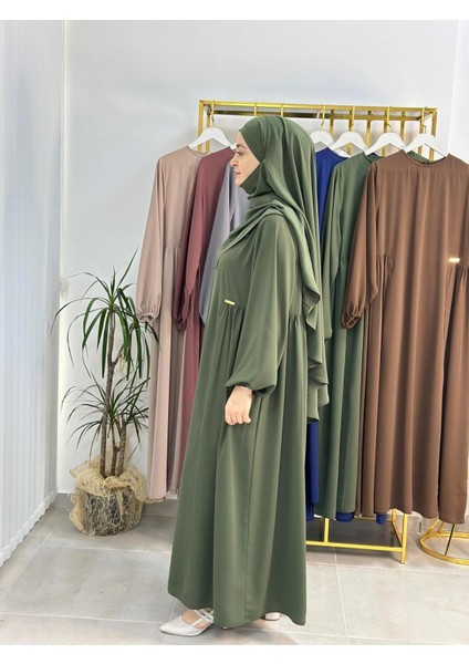 Ferace & Abaya Sufle Takım ,yandan Robalı Elbise .hac ve Umre Için Uygundur Yeşil Renk indirimleri