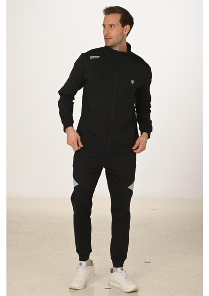 Şardonlu Dalgıç Erkek Eşofman Takımı Siyah 5255-S modelleri