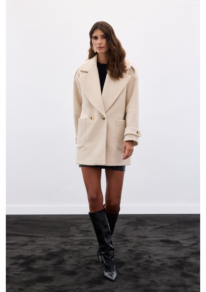 Buklet Kısa Kaban - Bej