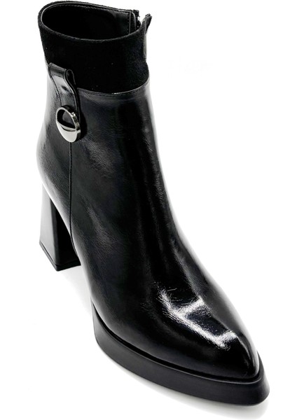Lenora Kalın Topuklu Sivri Burun Kadın Bot Siyah indirimleri