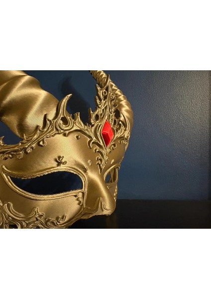 Boynuzlu Karanlık Maske – Elegant & Evil Dekoratif 3D Baskı Kostüm Maskesi modelleri