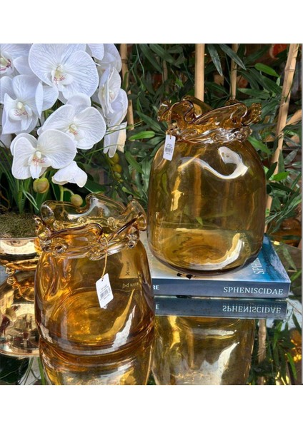 Ithal Amber Bohça Vazo Ikili Set