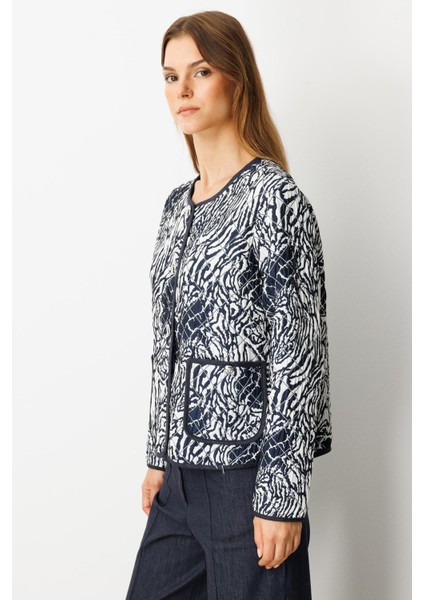 Cep Detay Desenli Kapitone Ceket-Lacı fırsatları