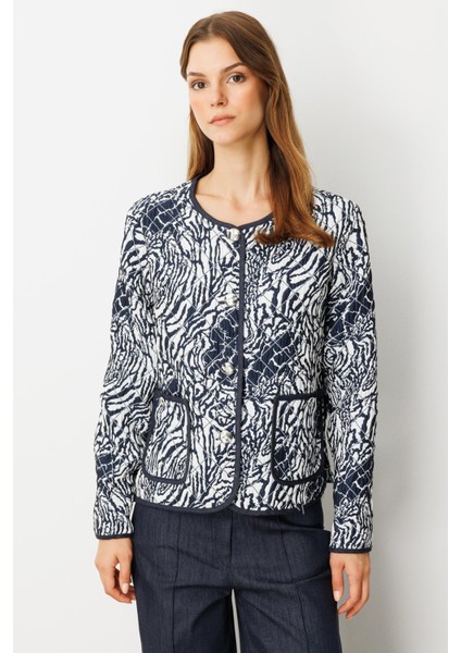 Cep Detay Desenli Kapitone Ceket-Lacı indirimleri