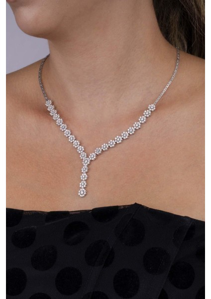 Papatya Montürlü Rodyum Kaplama 925 Ayar Gümüş Kolye fiyatları